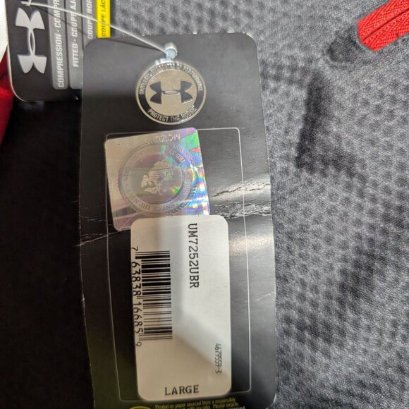 Under Armour ColdGear US Marines Semper Fi 1/4 Zip Pullover Black Red L NWT - Picture 9 of 10